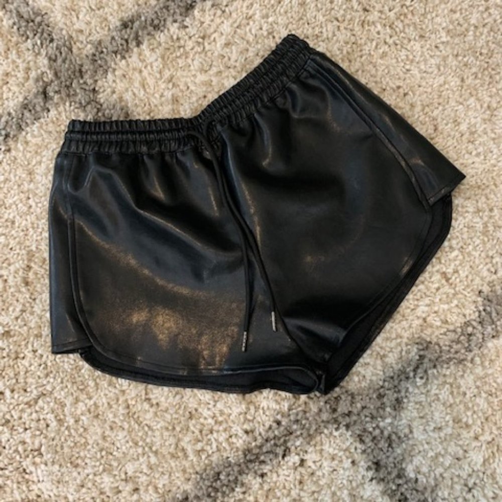 Superdown Faux Leather Shorts
